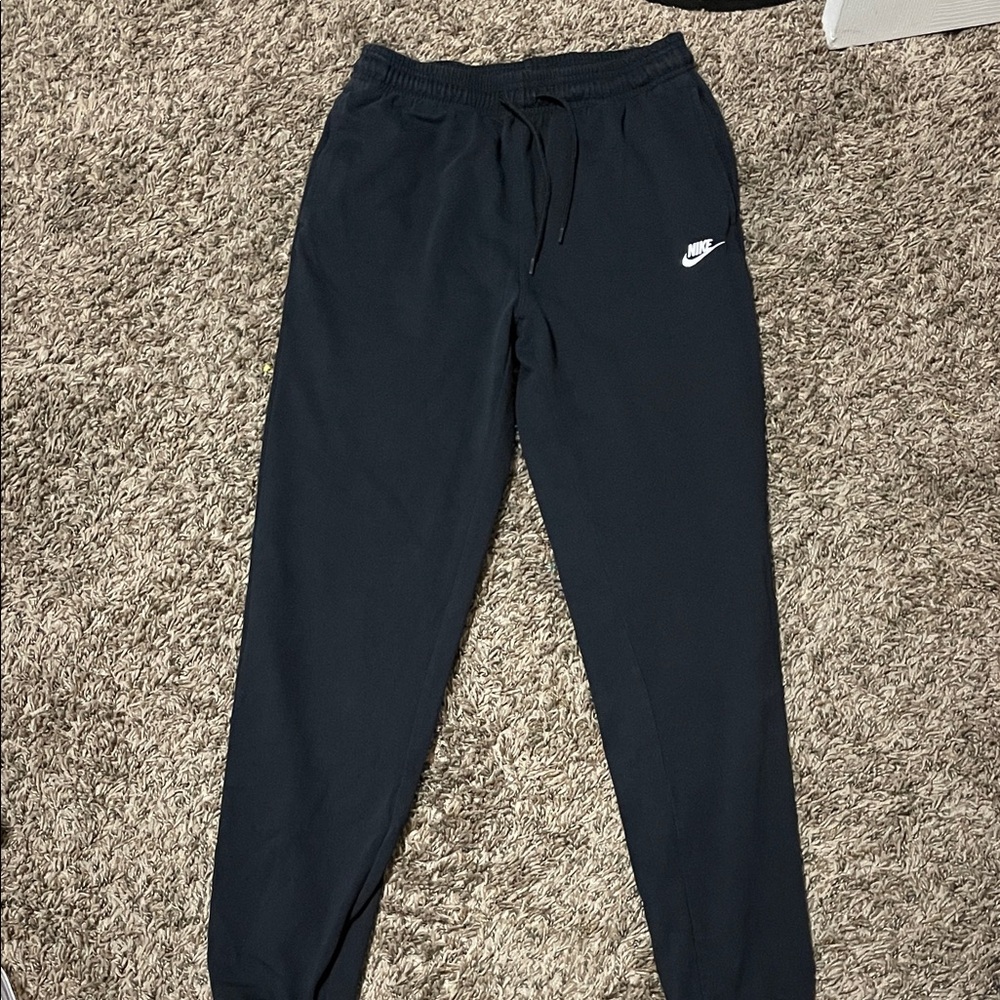 Nike Black Joggers with White Swoosh